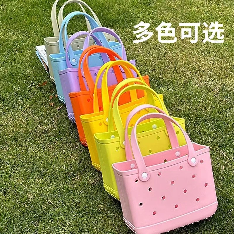 新款EVA洞洞包手提包户外大容量防水时尚洗澡拎包