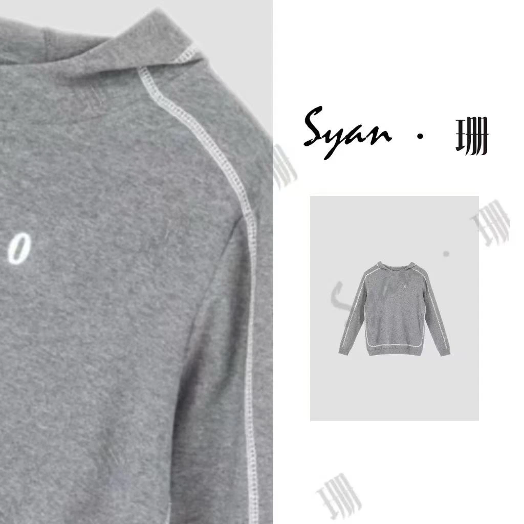 Syan【幸运时刻】秋季新款时尚百搭小众休闲连帽轻奢设计感卫衣