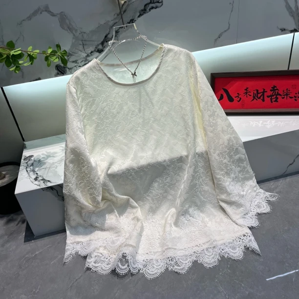 春季新款 新中式拼接简约提花复古时尚宽松慵懒大衫