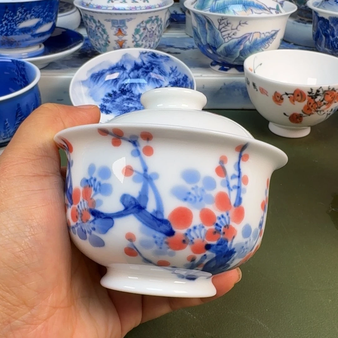 陶景德镇纯手绘茶具圆圆237