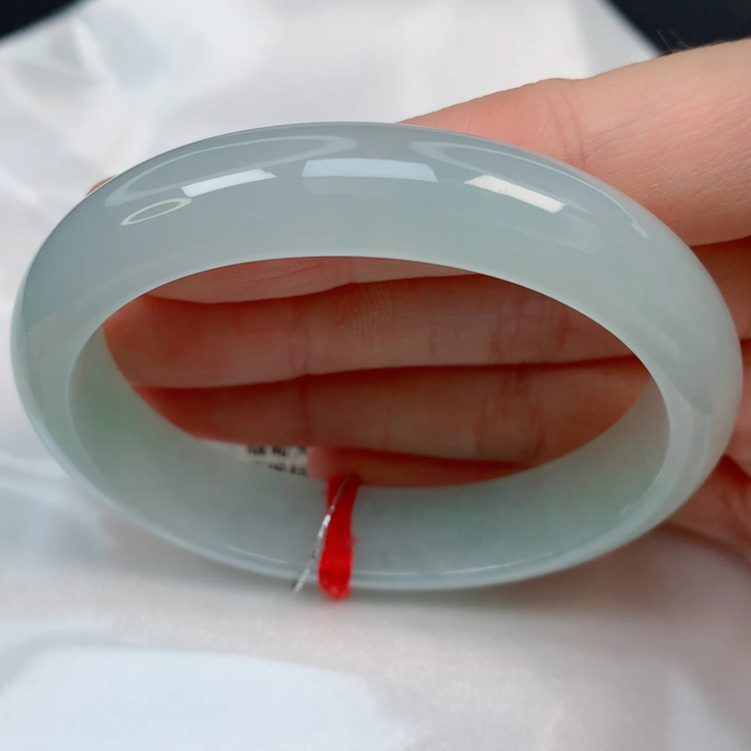 未镶嵌手镯翡翠54贵妃，冰透淡晴水，强推，08