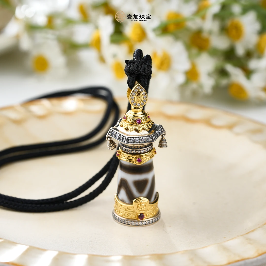 壹加小青|银镶F塔金刚吊坠多样性发其一