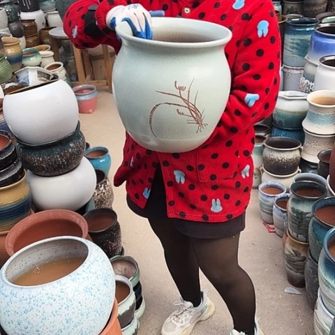 口28高28瑕疵盆子。