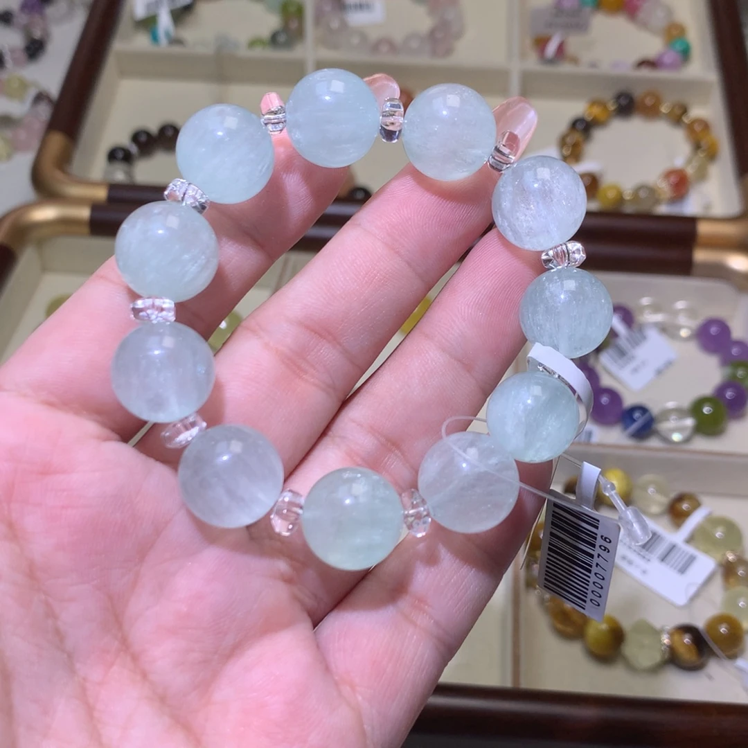 水晶未镶嵌手链拉丝绿萤石154187