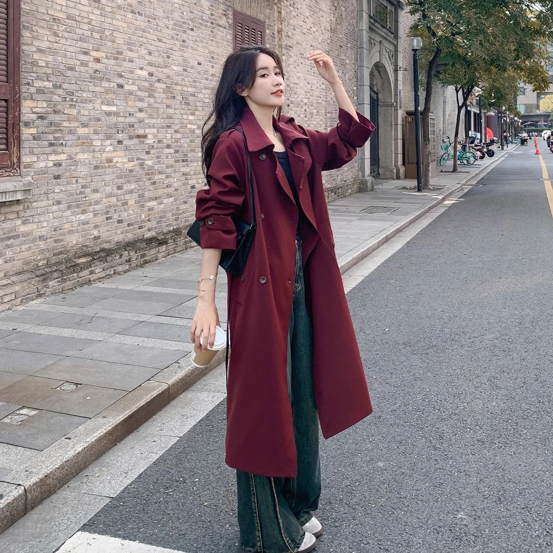 韩版气质休闲风衣外套女秋季2025新款英伦风设计感小众chic大衣