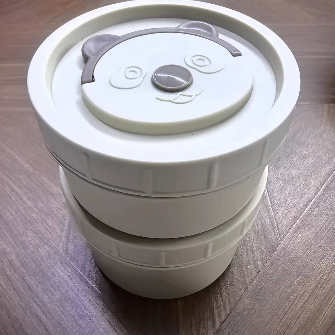 【带保温袋】可爱熊不锈钢保鲜盒一大一小高档家用款【汤姆粉丝专属】