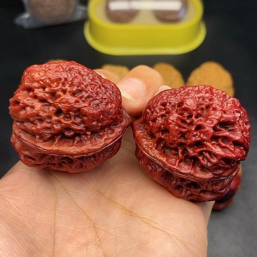 【闪购商品】把件文玩核桃41尺鱼子纹金蟾