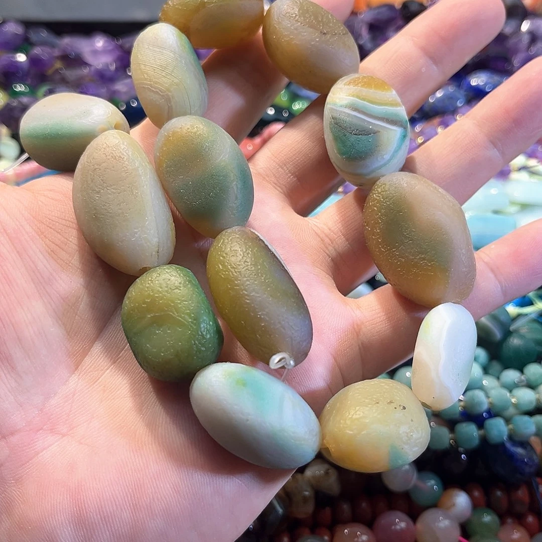 玛瑙/玉髓合金珠宝半成品橘皮老玛瑙一条