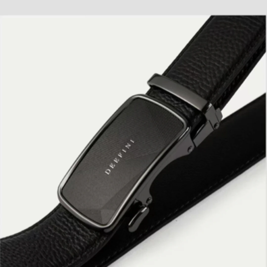 头层牛皮自动扣男士皮带真皮商务裤腰带