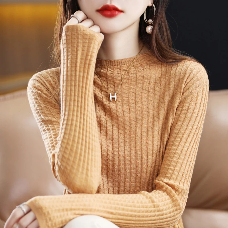 2024秋冬新款修身针织衫上衣女套头内搭打底衫半高领毛衣内搭A264