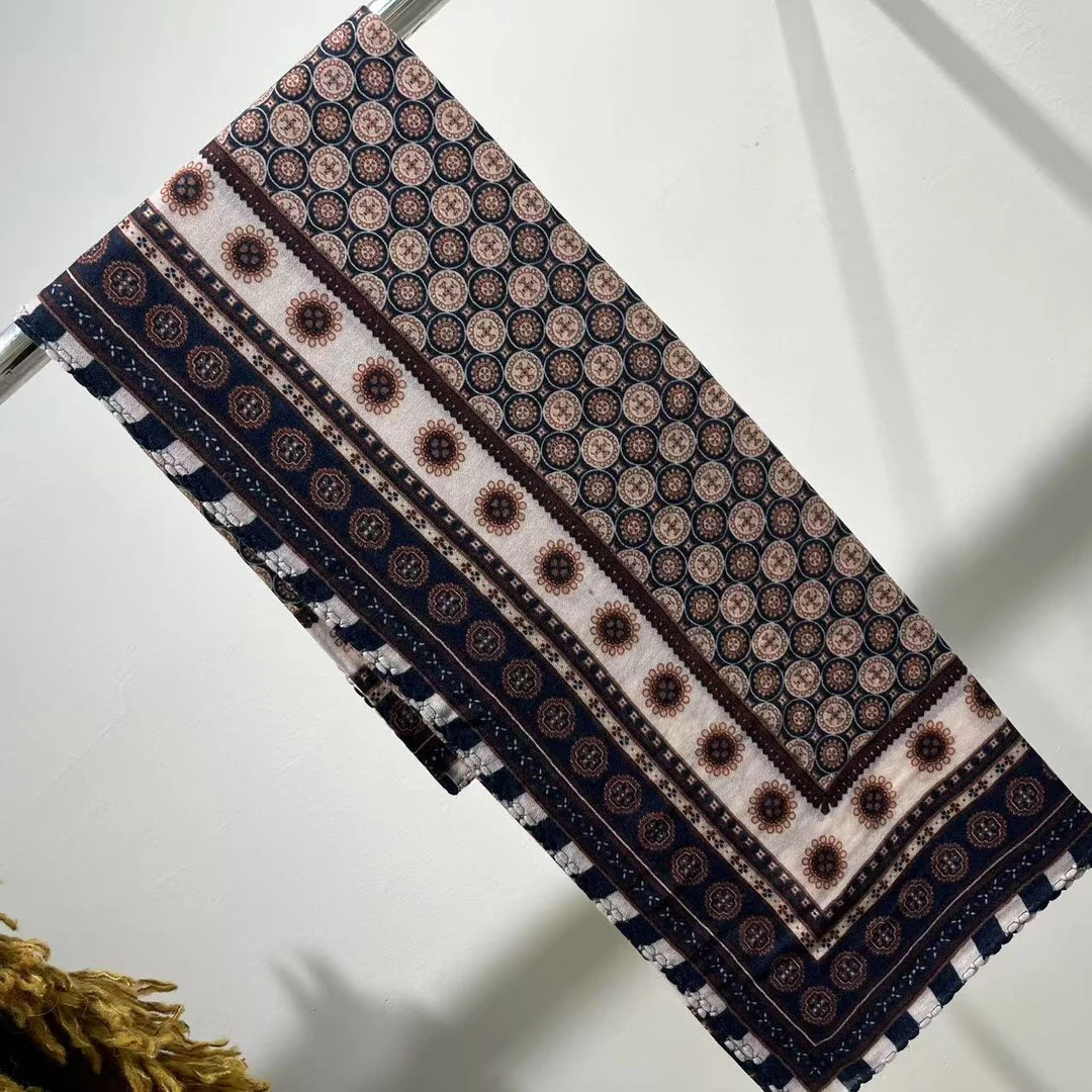 【1-16】斜纹羊毛卷边方巾 SM616