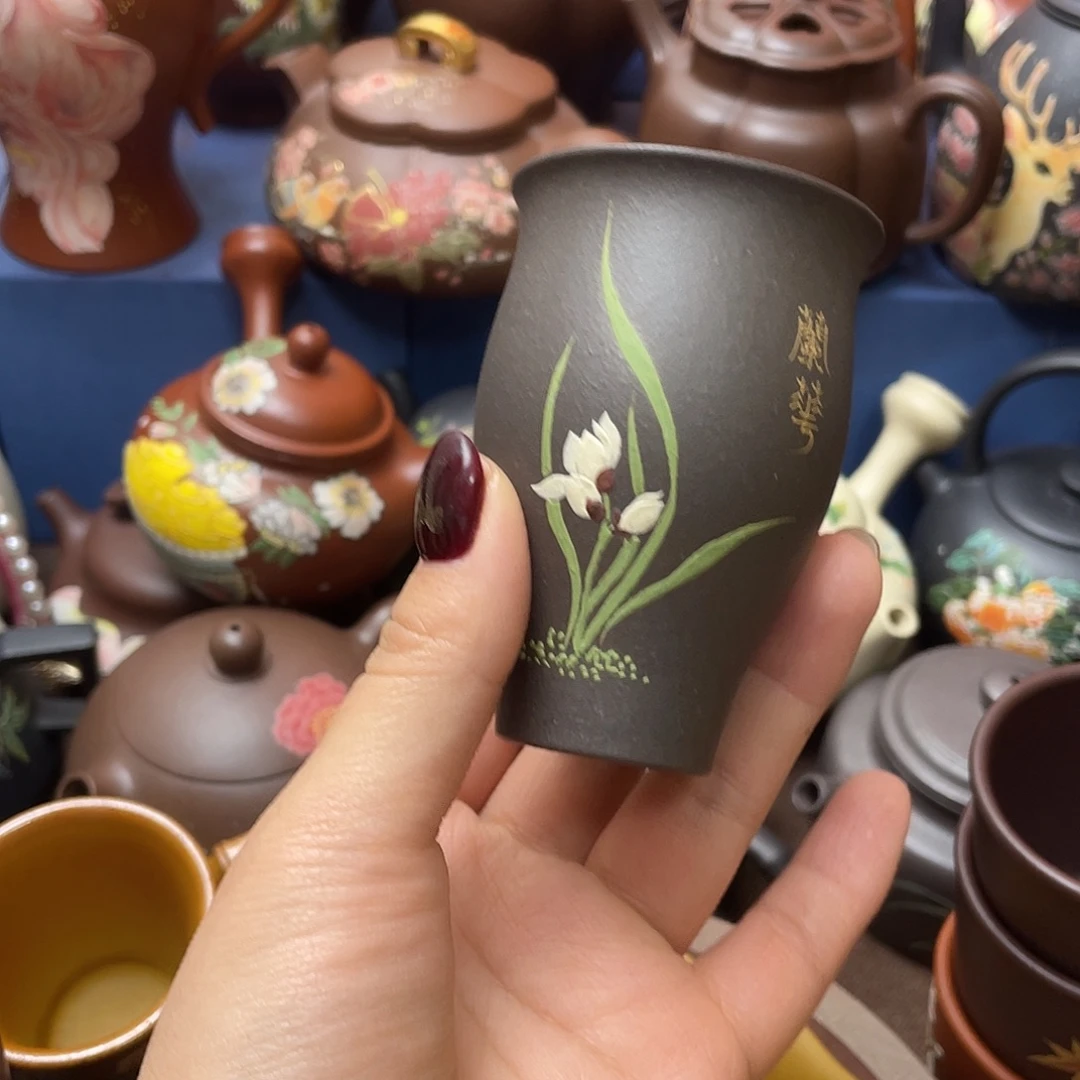 茶杯红泥紫砂主人杯60cc