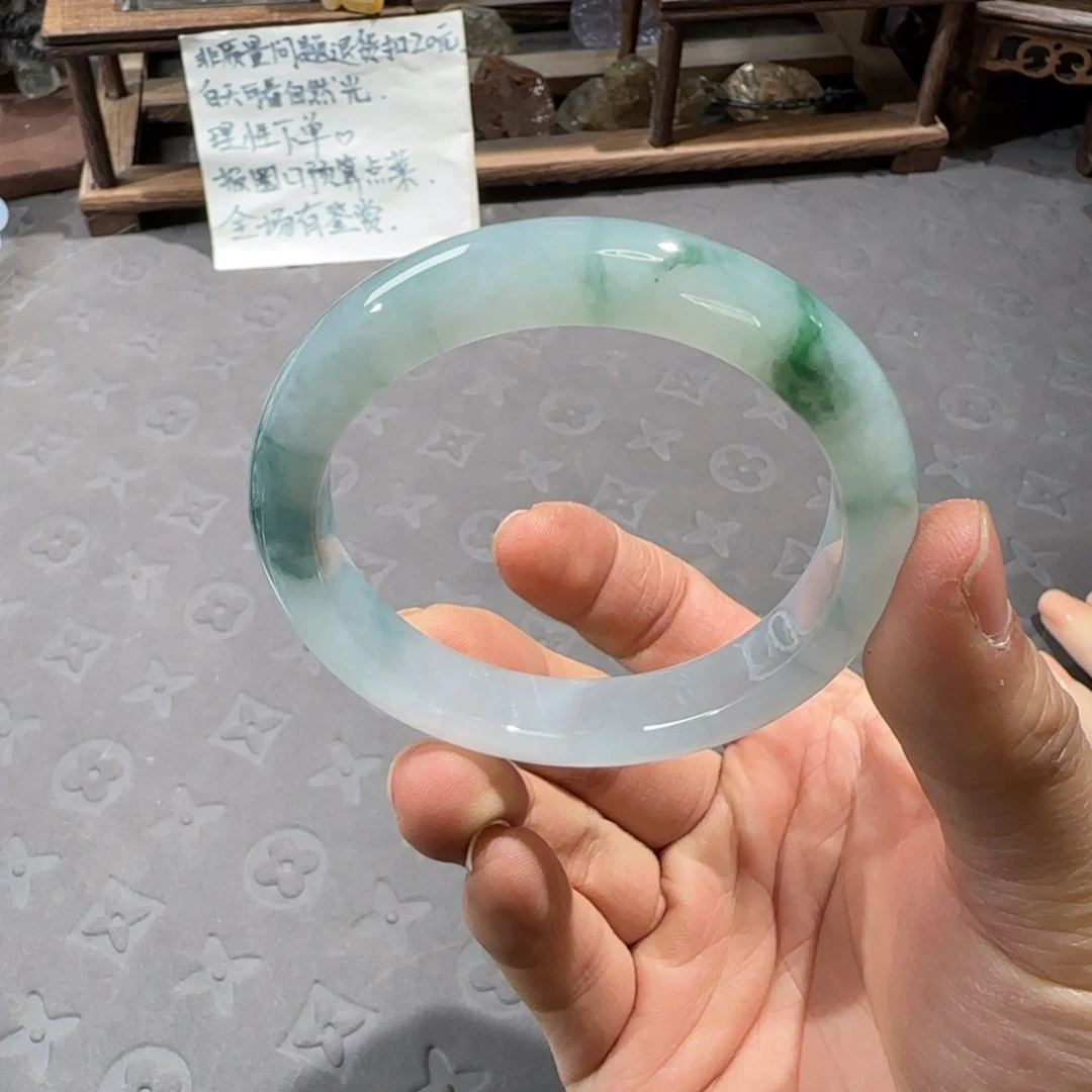翡翠未镶嵌手镯55.2圈口
