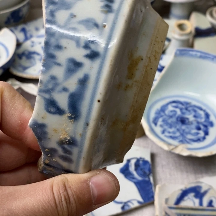 瓷片现代瓷器青花瓷片