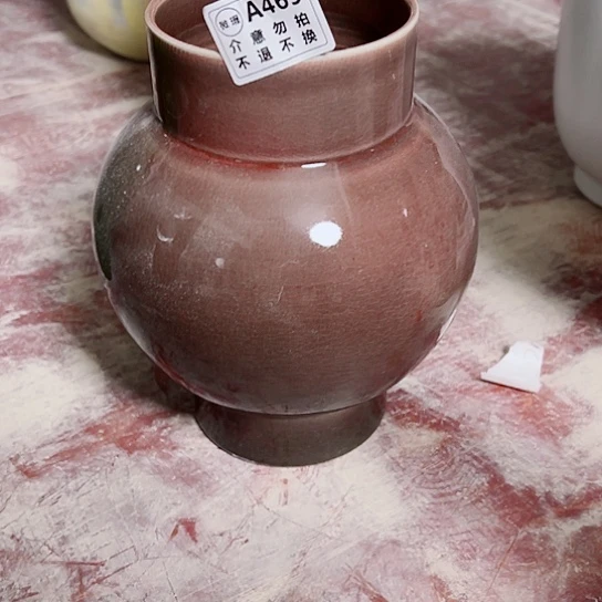 瓶高23口10。陶瓷花瓶摆件。469