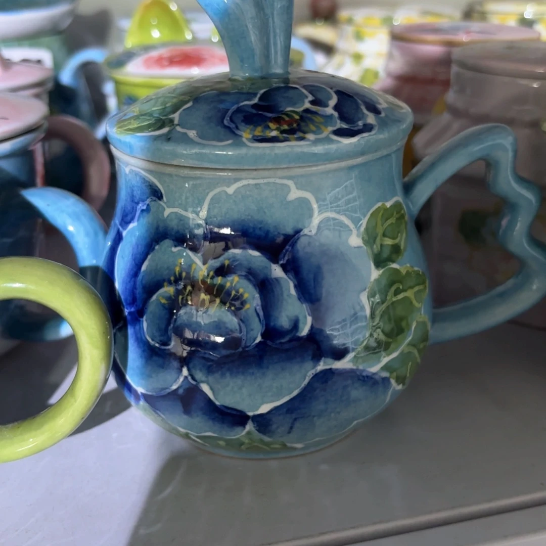景德镇手绘高温釉下彩陶瓷茶具