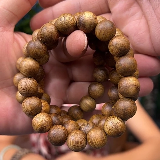 手串沉香黄棋标本板头圆珠1.3多样性发货1条