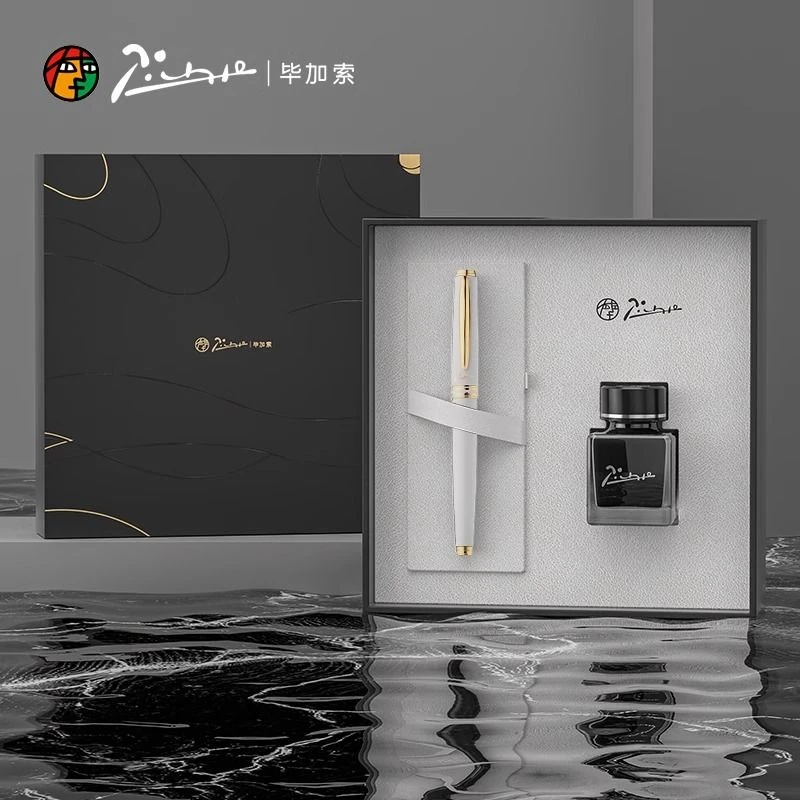 毕加索957钢笔商务办公钢笔签名练字高档金属墨水礼盒毕加索钢笔
