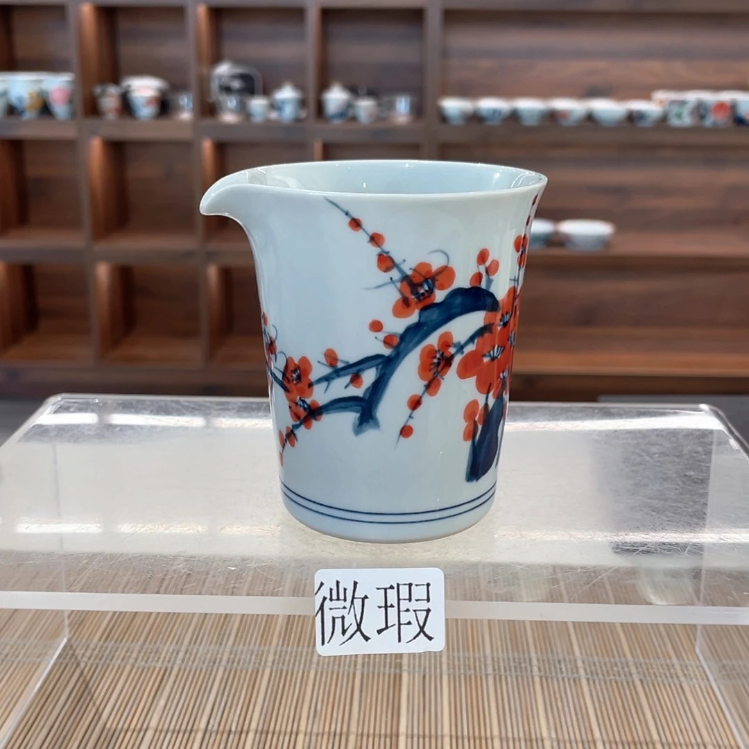 釉下手绘茶具微瑕