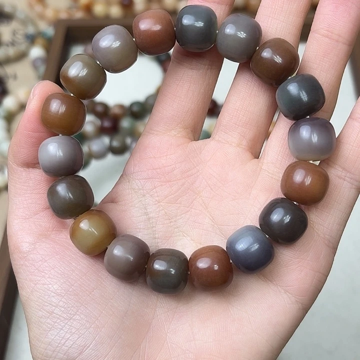 菩提根/象牙果手串卡14干磨万圣节桶珠微瑕