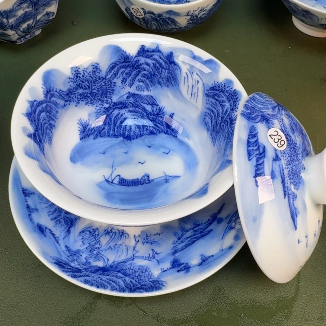陶景德镇纯手绘茶具圆圆239