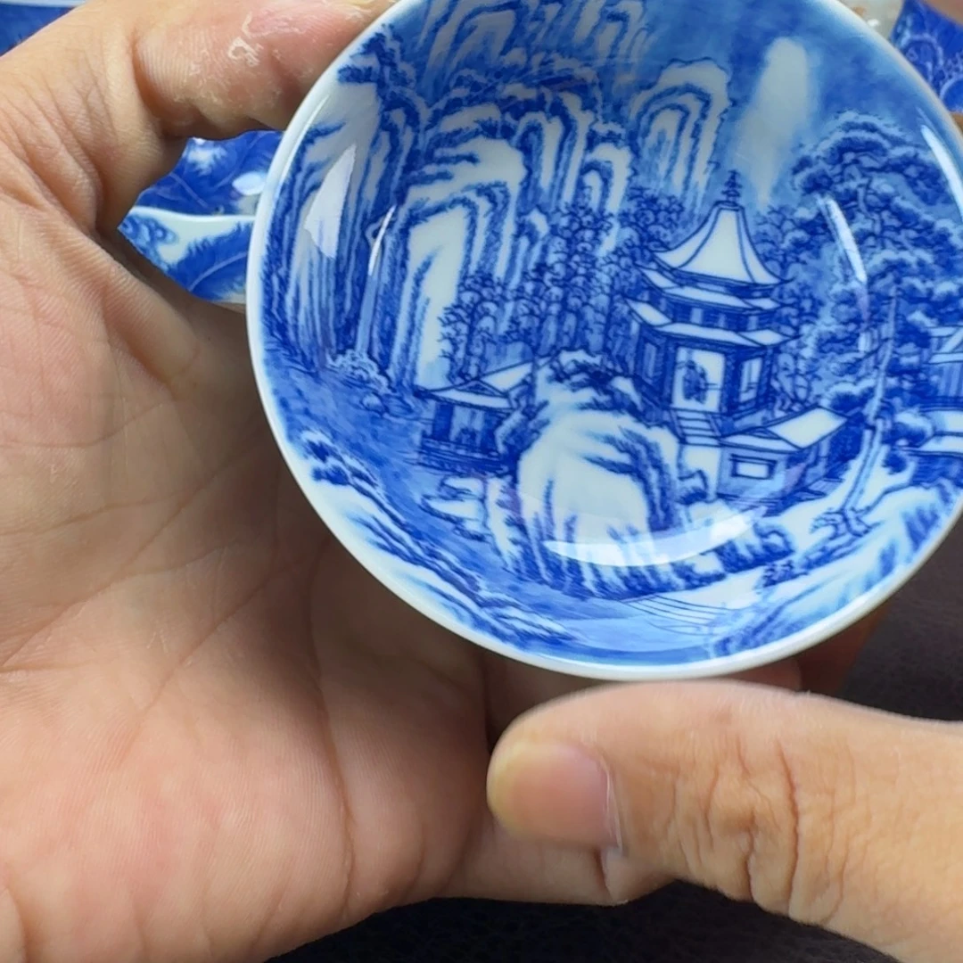 付***正瓷片当代景德镇陶瓷手绘茶具