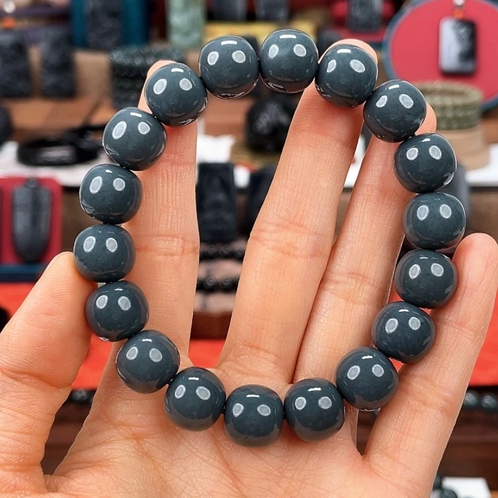 和田玉未镶嵌手串卡12精工纯莫兰迪