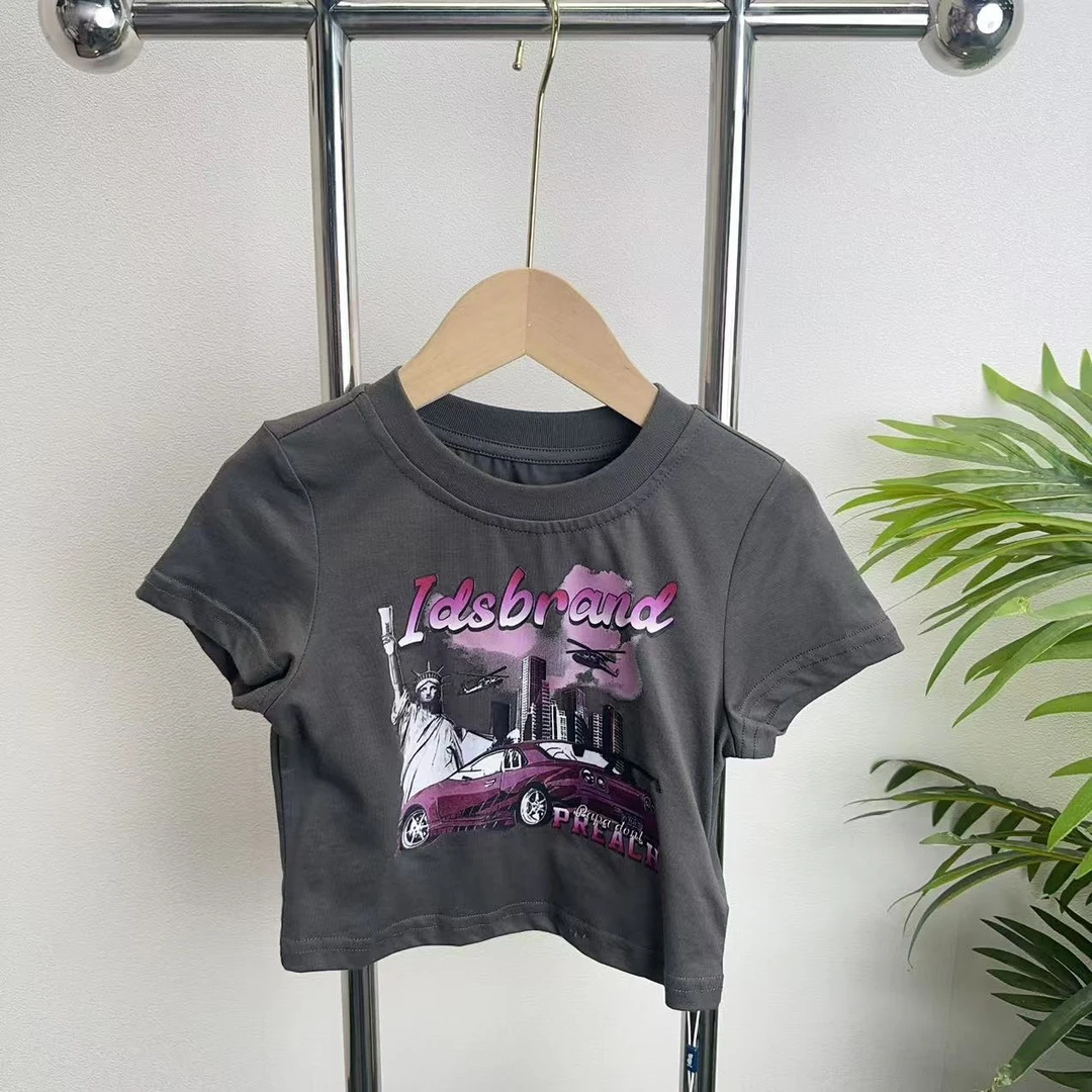 【1075】深灰色T恤B5-2