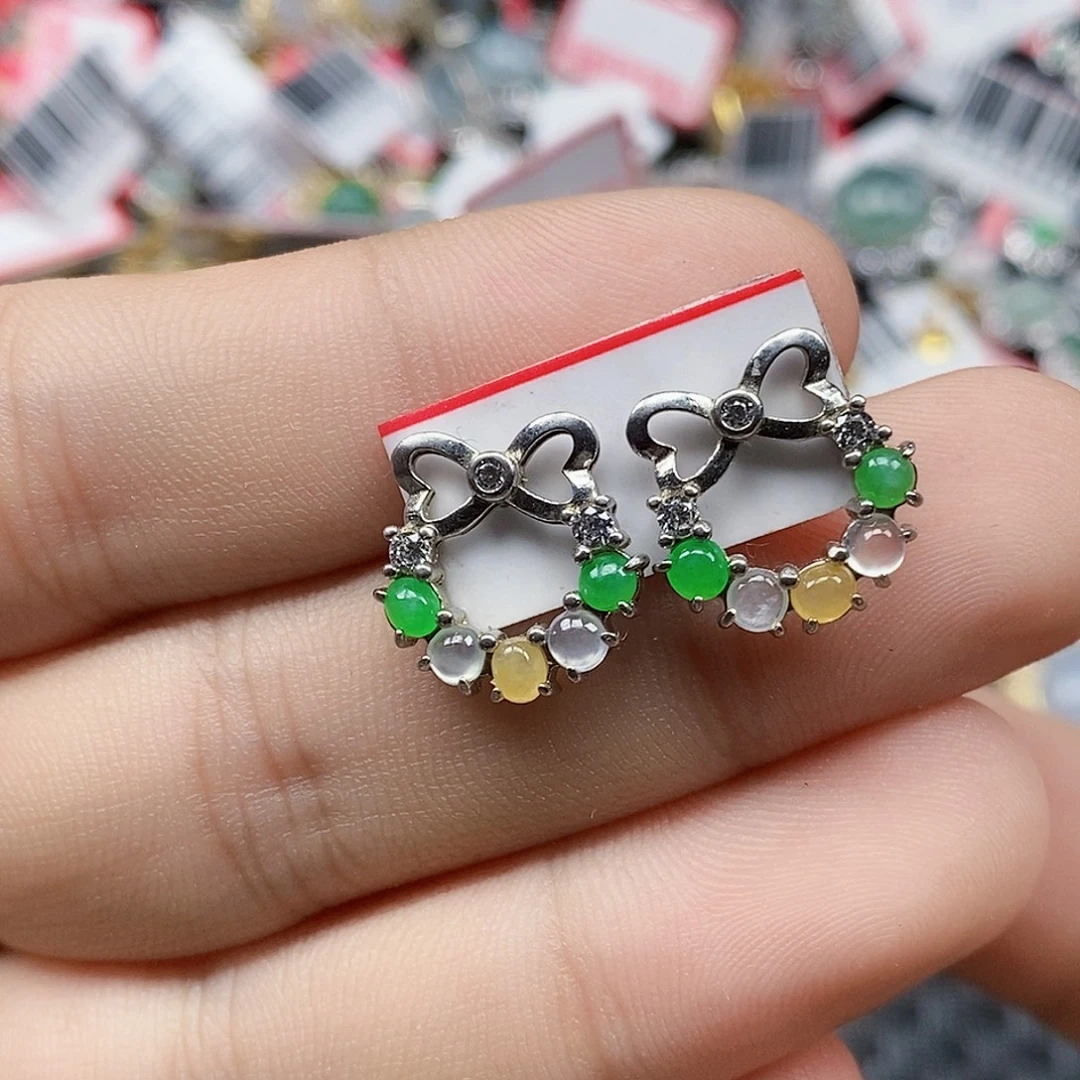 翡翠银S925镶嵌戒指