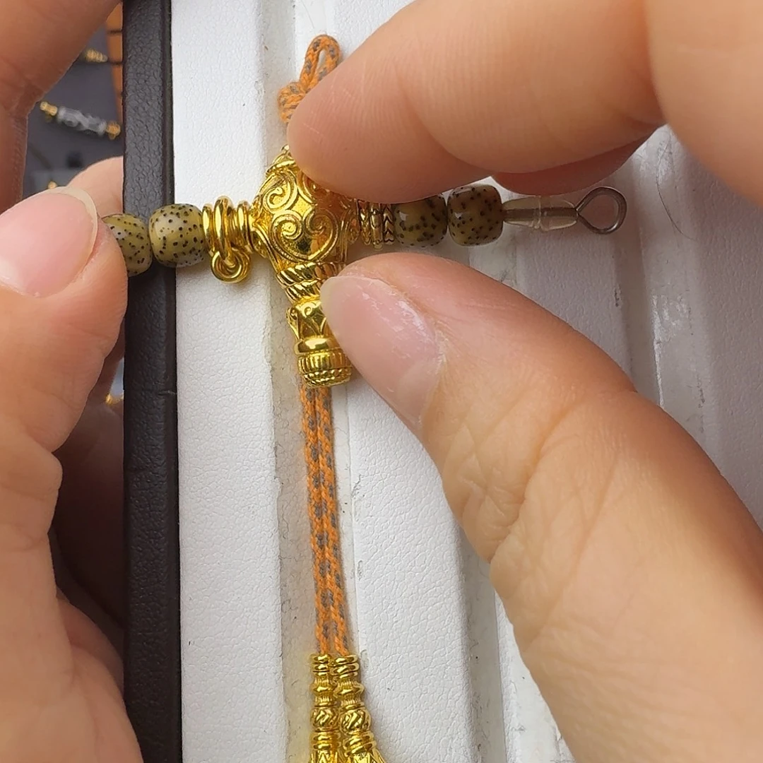 射***️足银合成立方氧化锆唐草三通一套