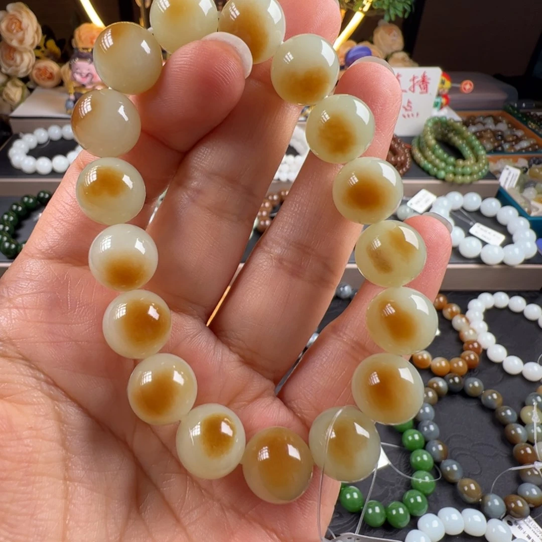 手链未镶嵌和田玉新疆且末奶盖糖卡12