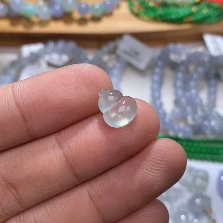 翡翠未镶嵌手链高冰雪花棉葫芦