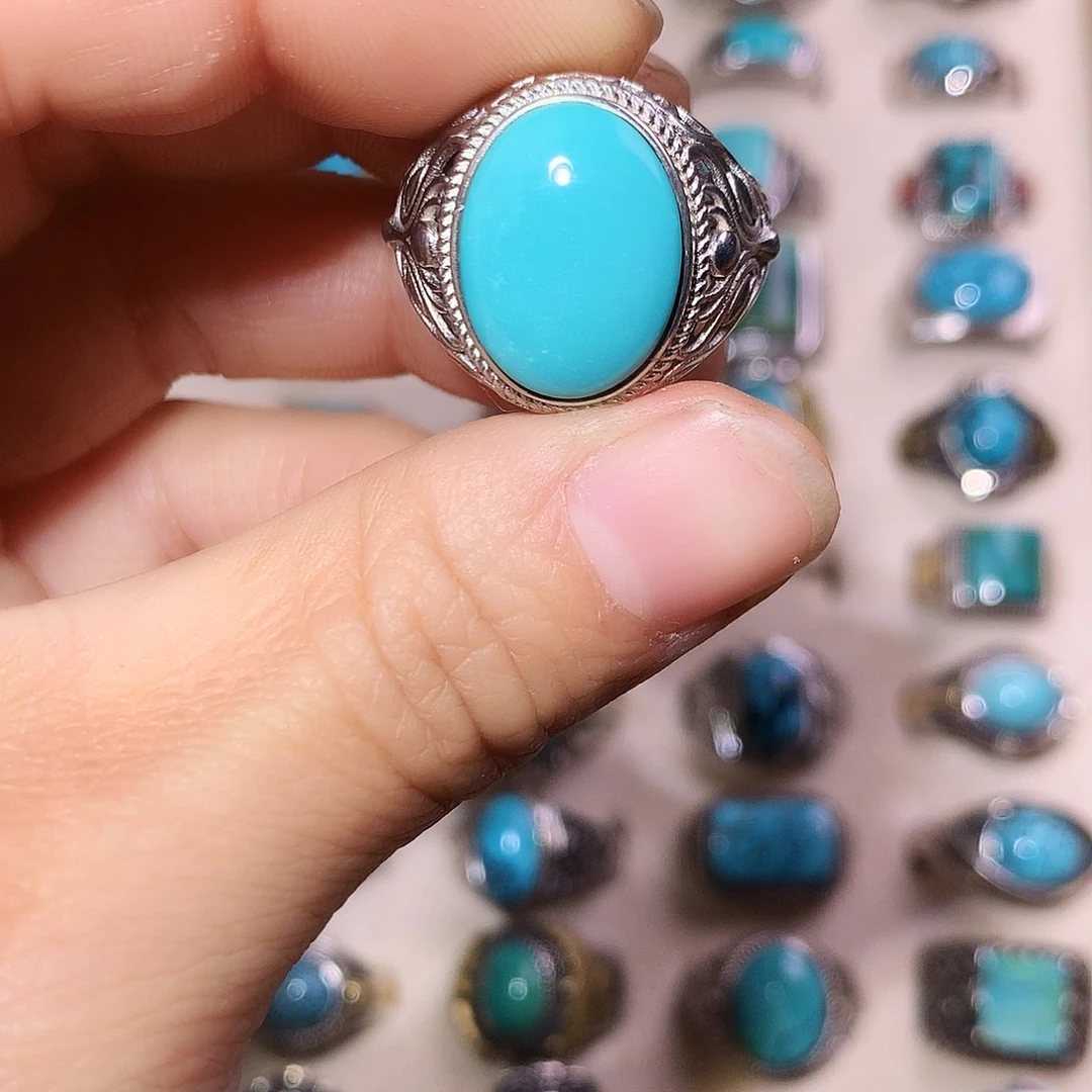 绿松石银S925镶嵌颈饰