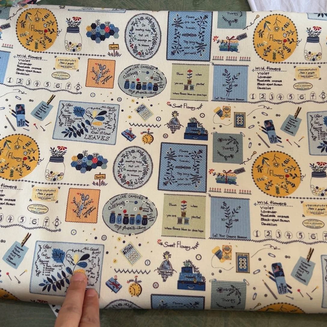 棉一米价纯棉8安帆布1.5米宽果子块