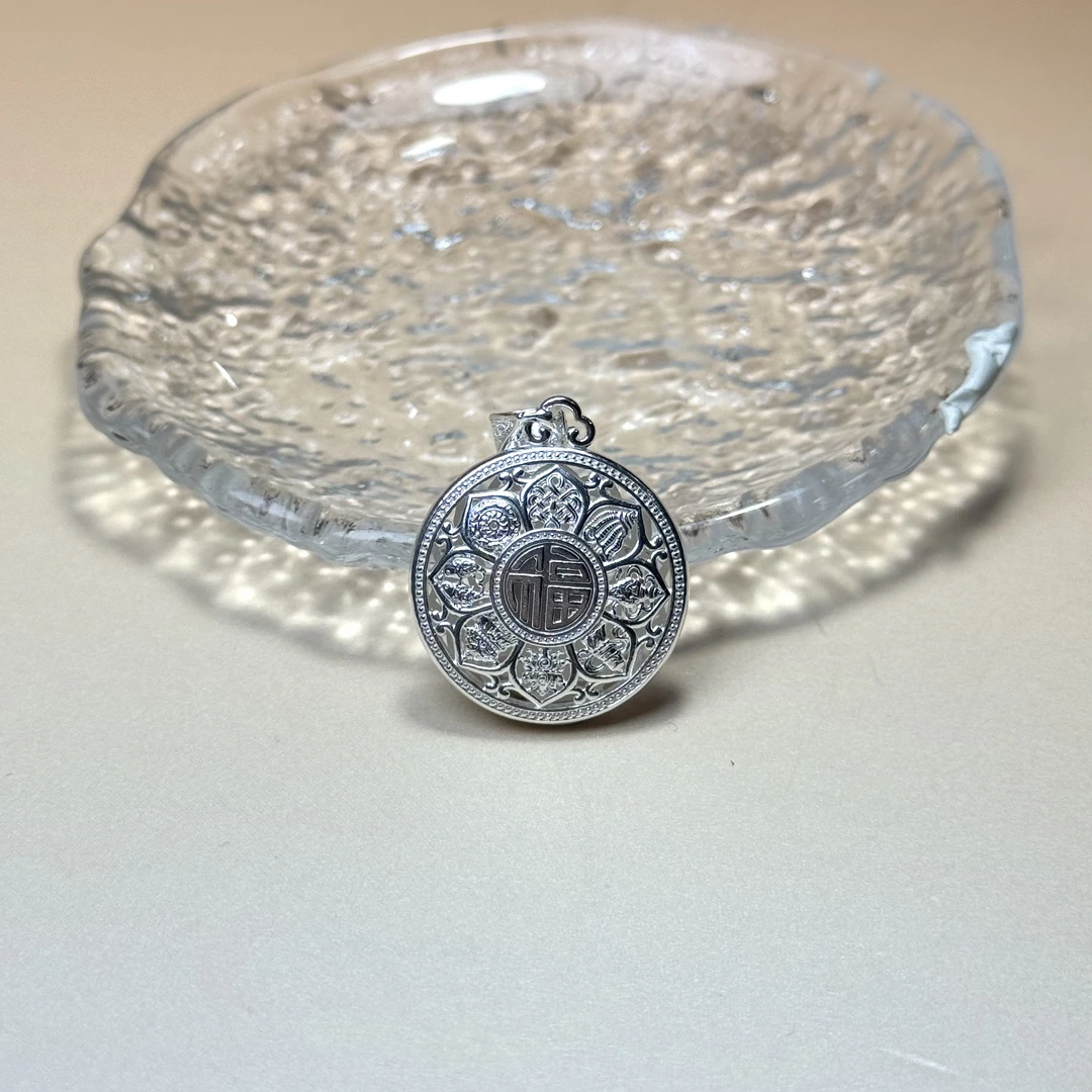 足银银制品 【铭记珠宝】足银吊坠17-DM249H722【尺寸约22.5mm】