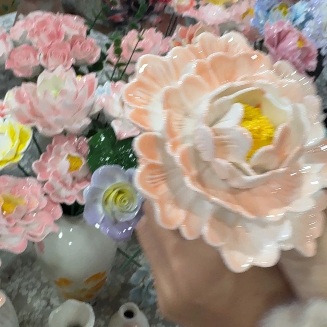 瑕疵310 陶瓷花拍满20元发货，爱退款拉黑