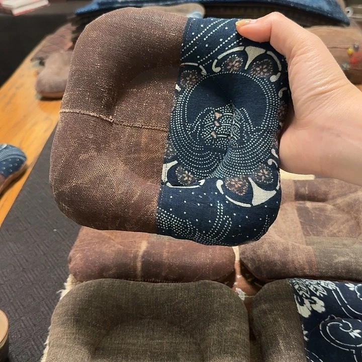 紫砂柿染老织锦茶席美*莎