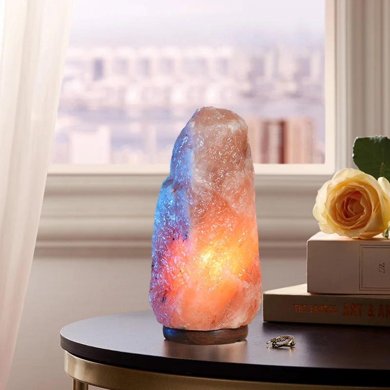 【老师推荐】喜马拉雅山型盐晶盐灯装饰卧室床头小夜灯喜马拉雅盐灯
