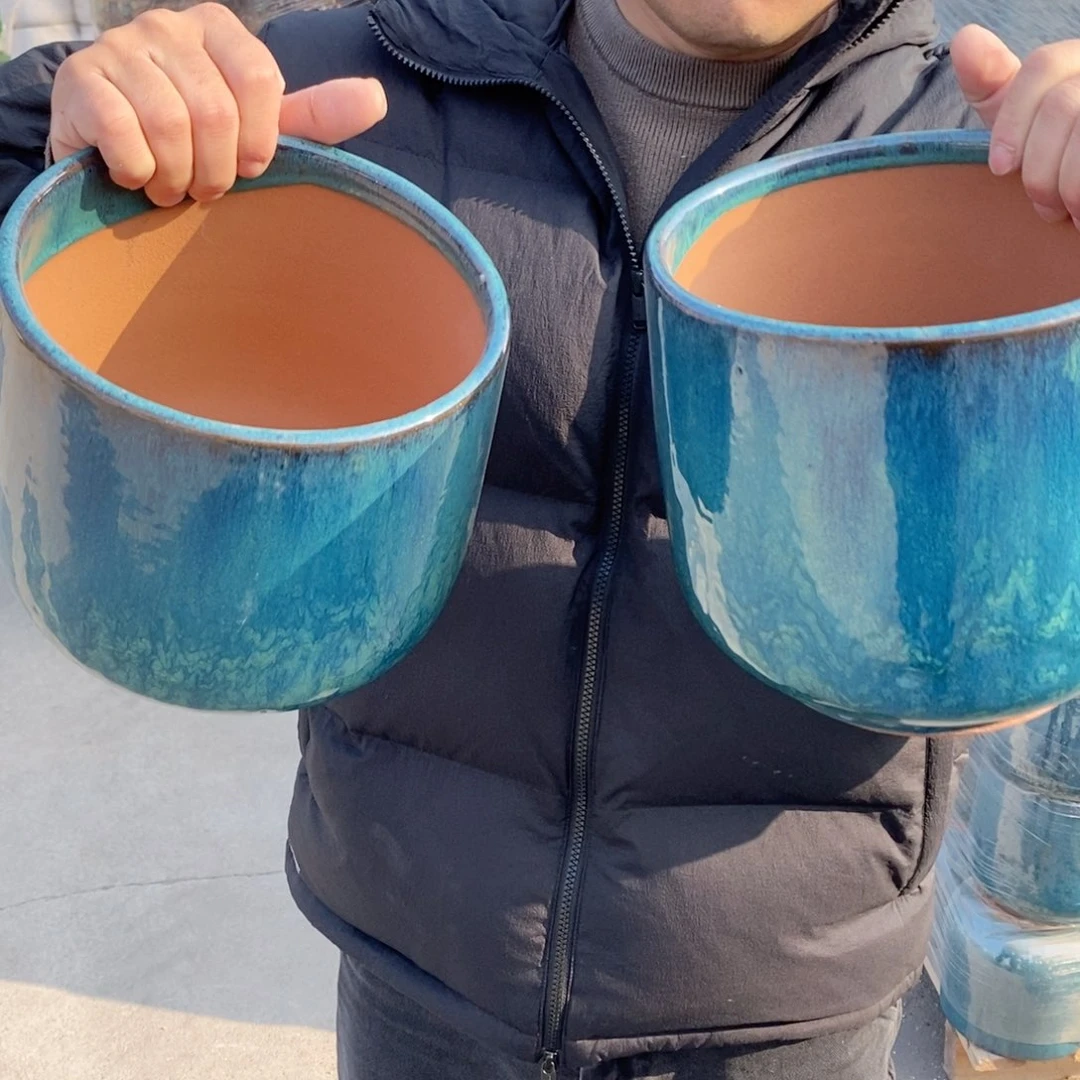 红陶杨杨花盆0213-1007