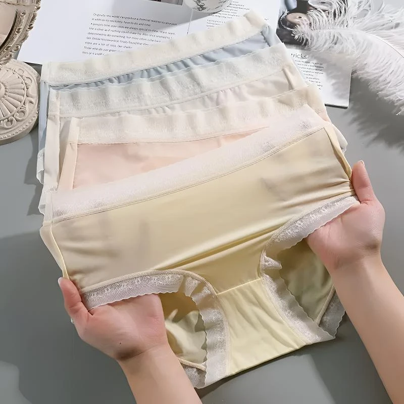 【6条装】7A聚乳酸抑菌底裆冰丝无痕内裤女士三角短裤
