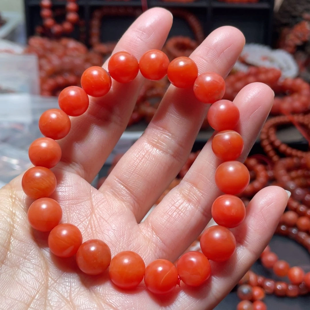 南红玛瑙手链未镶嵌