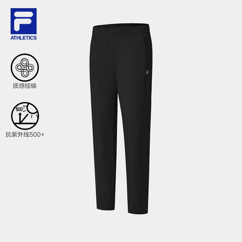 Fila/斐乐女防晒裤子夏季薄直筒裤显瘦修身型运动长裤A11W521608F