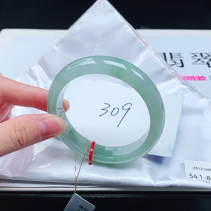 翡翠手镯未镶嵌缅甸天然a货手镯54