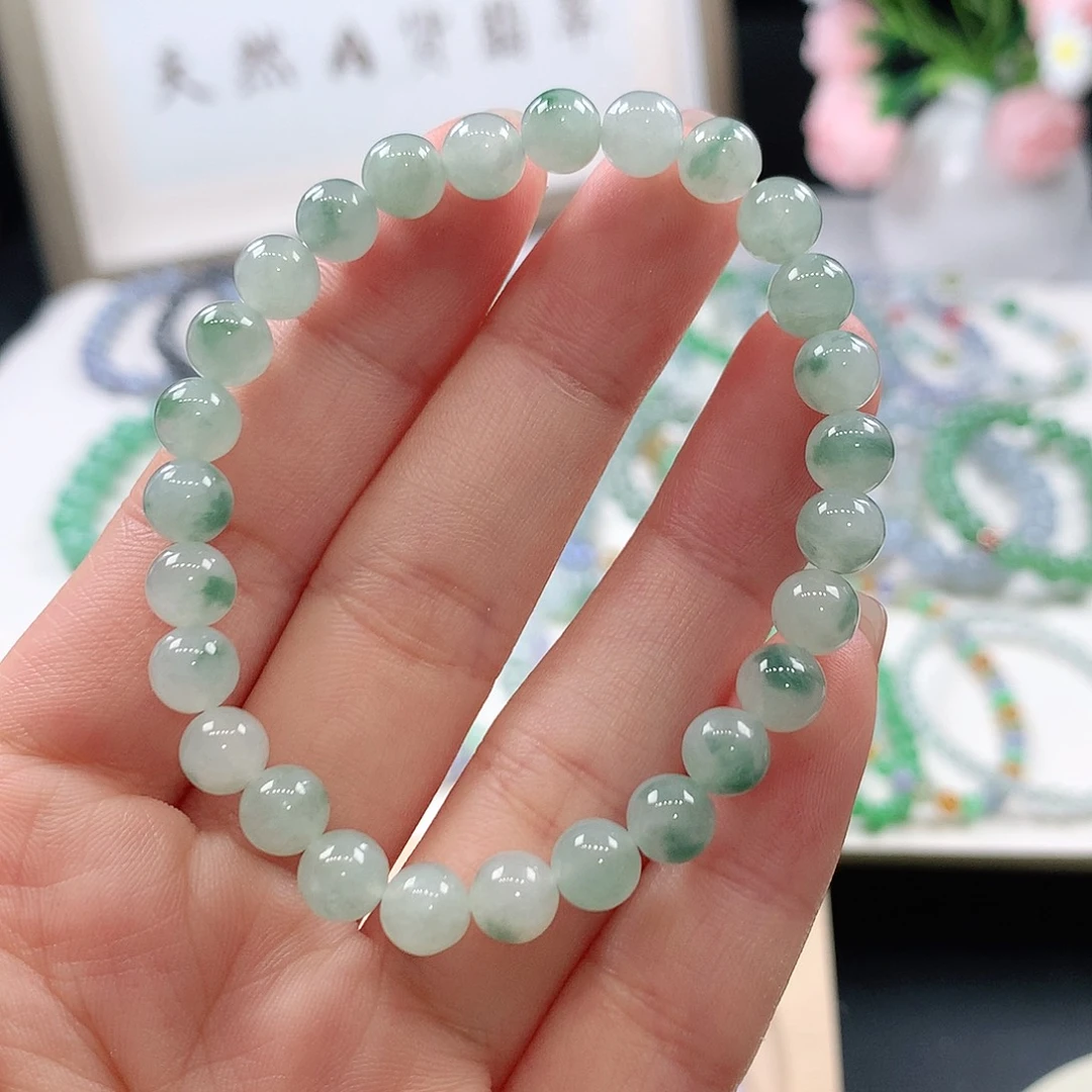 翡翠未镶嵌手链手链6.5mm