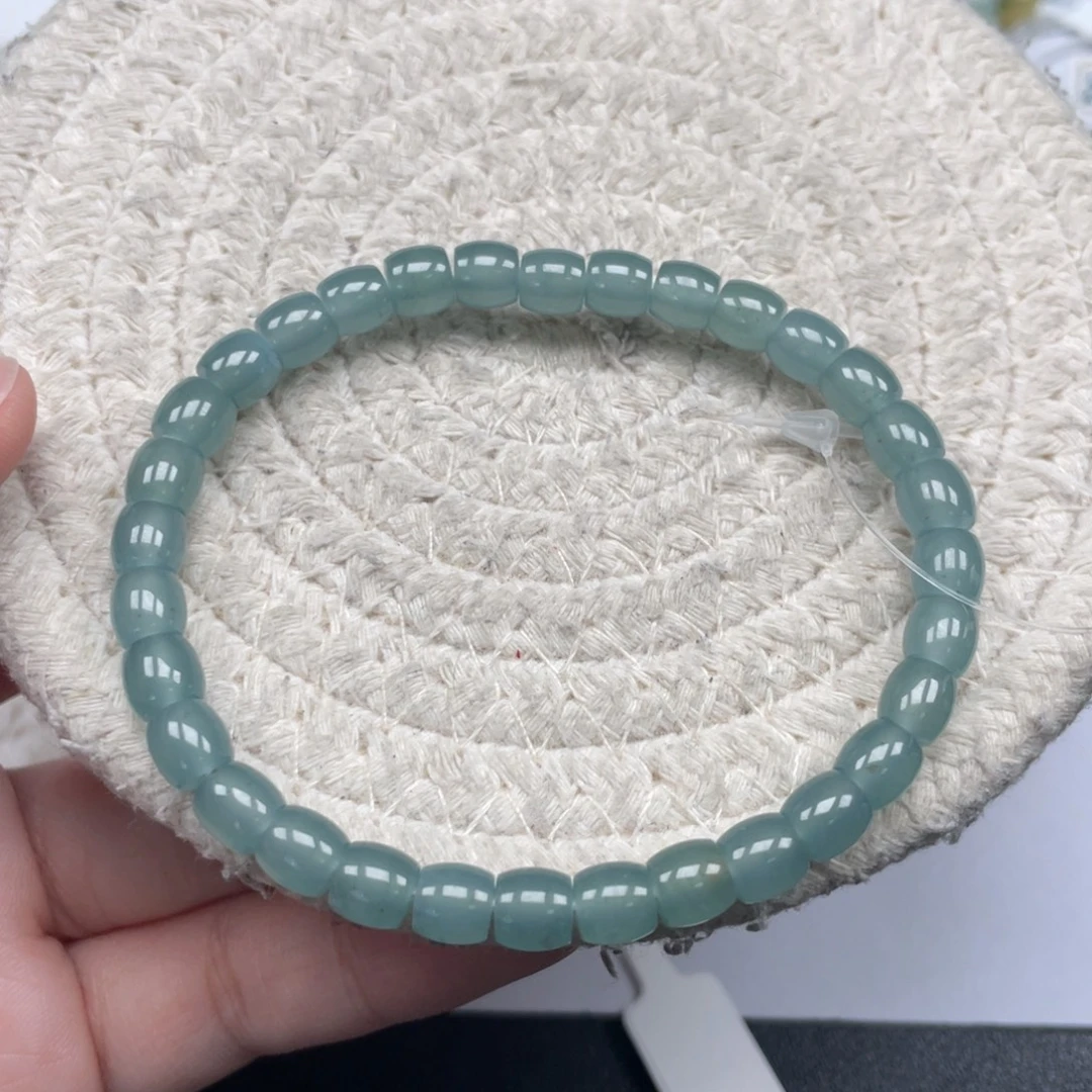 翡翠未镶嵌颈饰天然A货翡翠6mm