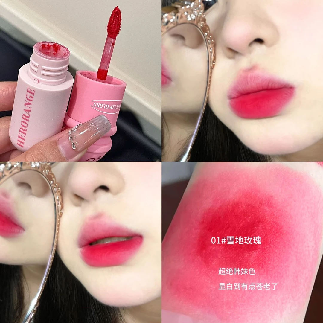还得是郁金香甜粉！橄榄皮天菜显白唇釉唇泥不掉色唇釉韩系口红
