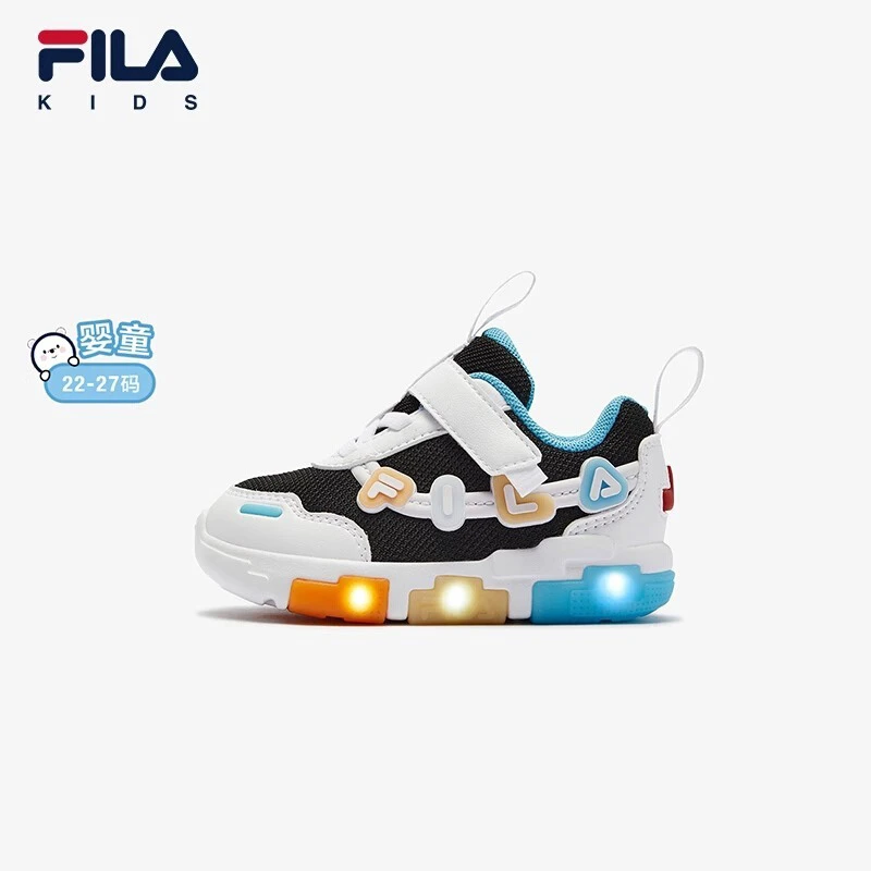 斐乐童鞋儿童学步鞋2025春新款男女婴幼童魔术贴闪灯鞋K13B511601