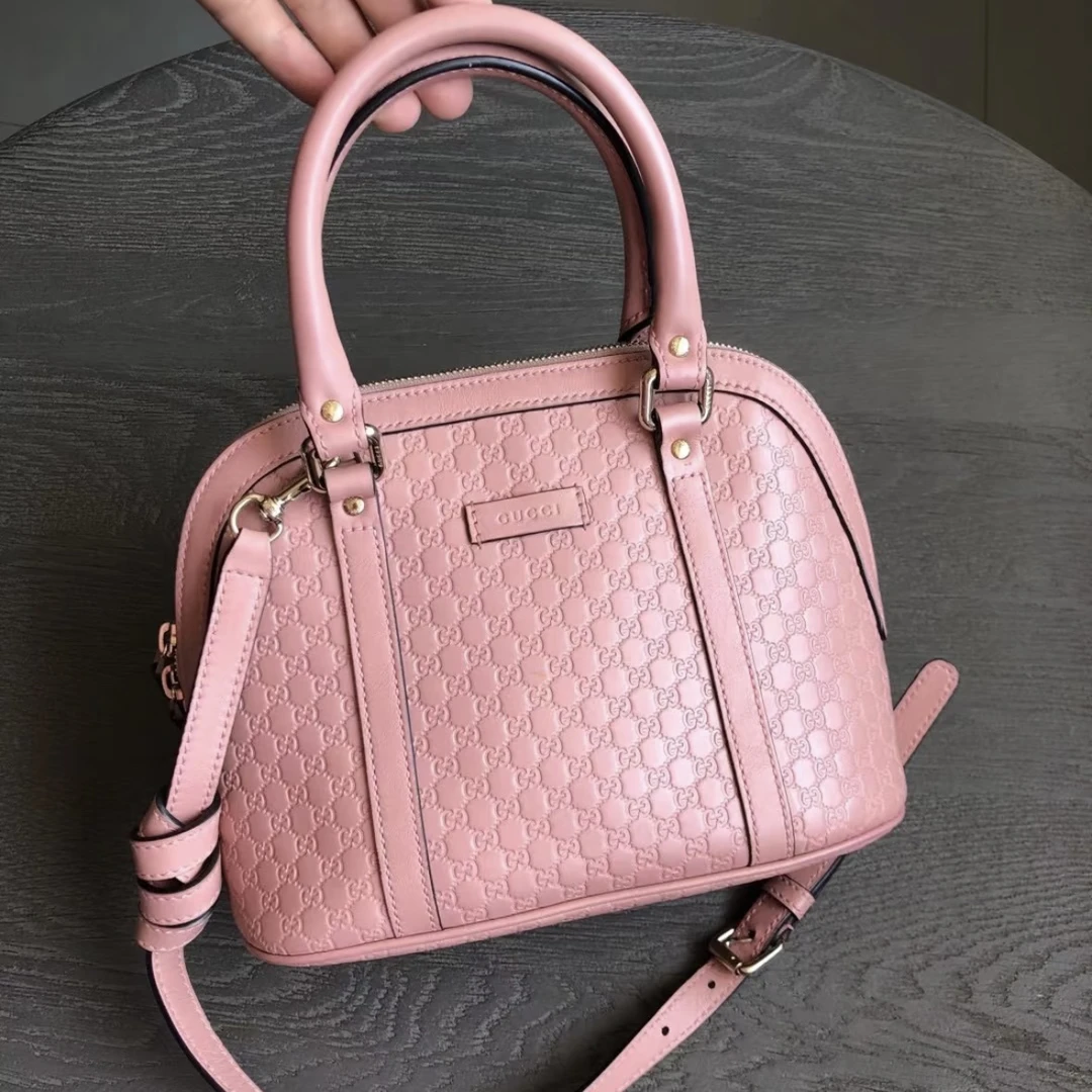 95新 GUCCI/古驰 【小考拉】GUCCI 粉色贝壳小号斜挎包