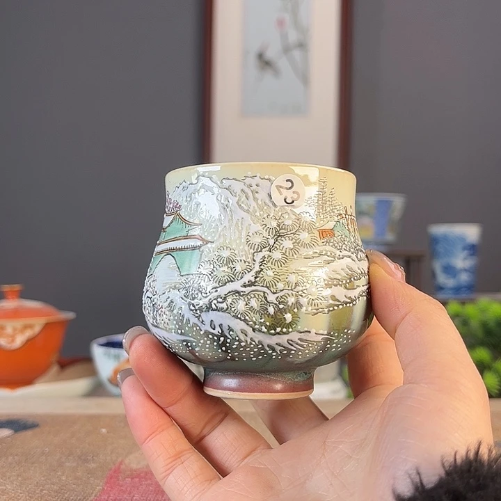 摆件景德镇陶瓷茶杯