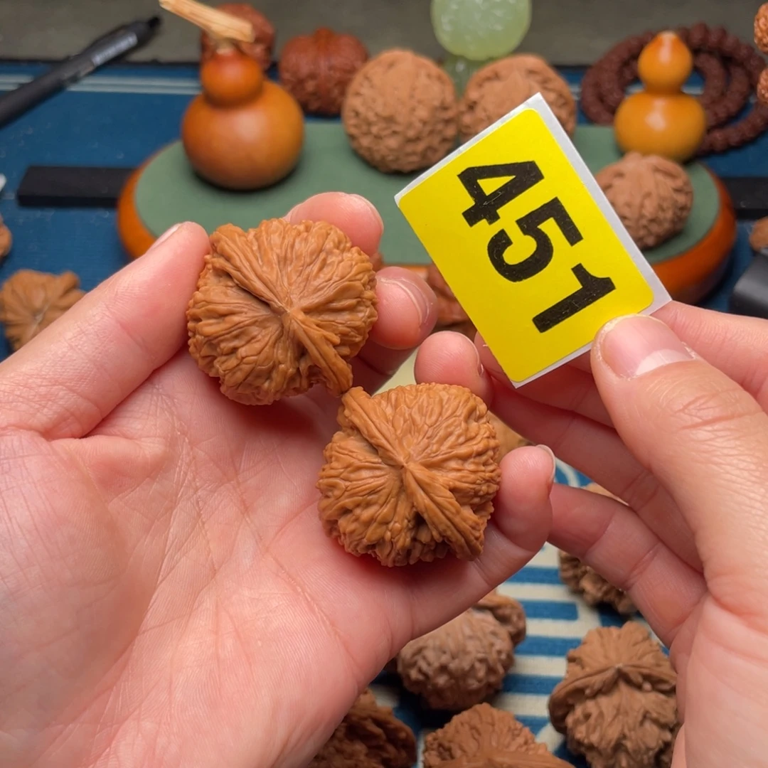 把件文玩核桃38球白（精品）451号